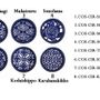 Linge de table textile - Teinture japonaise au pochoir Coaster 8 Happy Patterns - EBISUYA