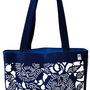 Bags and totes - Japanese stencil dyeing  Saburo tote    3 happy patterns - EBISUYA