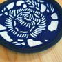 Table linen - Japanese stencil dyeing Coaster    8 happy patterns - EBISUYA