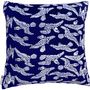 Coussins textile - Housse de coussin Sashiko teintée au pochoir japonais 50 cm - EBISUYA