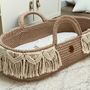 Baby furniture -  Moses basket with macrame decor and rocking stand - ANZY HOME