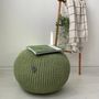 Footrests - Round knitted pouf footrest MODERN - ANZY HOME