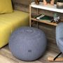 Repose-pieds - Pouf rond en tricot classique - ANZY HOME