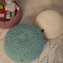 Footrests - Round knitted pouf footrest MODERN - ANZY HOME