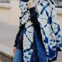 Foulards et écharpes - PLAID ou CHALE INDIGO - CURIOSITY LAB