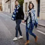 Foulards et écharpes - PLAID ou CHALE INDIGO - CURIOSITY LAB