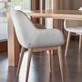 Chairs for hospitalities & contracts - Konna chair in white fleece with solid ash wood legs in a natural finish - KAVE HOME