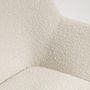 Chairs for hospitalities & contracts - Konna chair in white fleece with solid ash wood legs in a natural finish - KAVE HOME