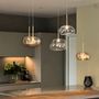 Suspensions - Mono Suspension Galet Ambre/Chrome - MOSS SERIES