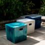 Lawn chairs - Ceramic cube stool Yixing Jardin - CFOC