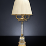 Lampes de bureau  - 201-202 lampe de table en cristal et plaqué bronze - OLYMPUS BRASS