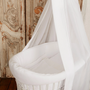 Beds - Diamond Pique Classic Cradle. - THE BABY COT SHOP