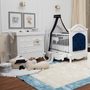 Beds - Cadogan padded baby bed. - THE BABY COT SHOP