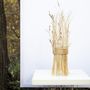 Unique pieces - “In the wind” large column lamp in wicker and bamboo - TRESSAGES PAS SAGES