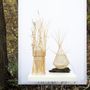 Unique pieces - “In the wind” large column lamp in wicker and bamboo - TRESSAGES PAS SAGES