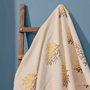 Bath towels - CORAL Beach and Bath Towel Handprinted Turkish Towel Cotton - HARE