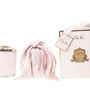 Decorative objects - CÔTE NOIRE - HERRINGBONE CANDLE WITH SCARF - PINK - PINK LID - CHARENTE ROSE - CÔTE NOIRE