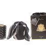 Decorative objects - COTE NOIRE - HERRINGBONE CANDLE WITH SCARF - BLACK & GOLD - RED BEE LID - CÔTE NOIRE