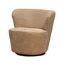Armchairs - Swivelling armchair beige and golden Tweed - CHEHOMA