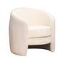 Armchairs - White armchair cord & curly Bianco - CHEHOMA