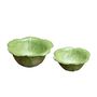 Platter and bowls - S/2 salad bowls cabbage in ceramic - CHEHOMA