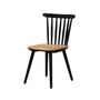 Chairs - Black chair Paulin wood essence seat - CHEHOMA