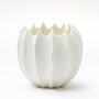 Vases - AVA vase blanc biscuit de porcelaine H=20cm, D=21cm - YLVAYA DESIGN