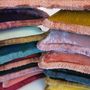 Coussins textile - Coussin en velours FRANGE LISSE 27x27 - ANKE DRECHSEL
