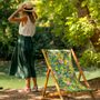 Deck chairs -  Beech and outdoor canvas deckchair - VENT DE BOHÈME