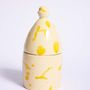Decorative objects - Trullo yellow and cream candle holder - CAROLA FRA I TRULLI