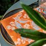 Decorative objects - Napkin Arbousier orange - FRANÇOISE PAVIOT