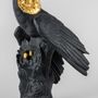 Decorative objects - Owl Black-Gold - Porcelain Sculpture - LLADRÓ