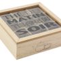 Tea and coffee accessories - Natural wood and glass tea box - AUBRY GASPARD