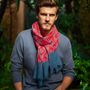 Scarves - CHECK/ MEN'S SCARF MARIETA ORGANIC COTTON - AV08 PARIS