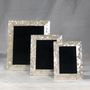 Unique pieces - Pale Yellow Mother of Pearl Inlay Shell Frames - THOMAS & GEORGE FURNITURE, LIGHTING & DECOR