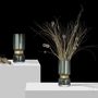 Vases - Vase au design rétro futuriste fabriqué à la perfection, ruban TRIER argent/or en verre transparent - ELEMENT ACCESSORIES