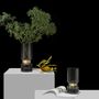 Vases - Vase au design rétro futuriste fabriqué à la perfection, ruban TRIER argent/or en verre transparent - ELEMENT ACCESSORIES