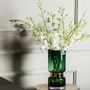 Vases - Classic modern design vase made to perfection, clear glass TRIER silver/gold ribbon - ELEMENT ACCESSORIES