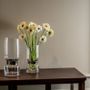Vases - Classic modern design vase made to perfection, clear glass TRIER silver/gold ribbon - ELEMENT ACCESSORIES