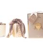 Decorative objects - HERRINGBONE CANDLE WITH VANILLA BLOND SCARF. - CÔTE NOIRE