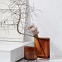 Decorative objects - glass vase assymetric squircle shape tube, series: BADEN - ELEMENT ACCESSORIES