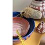 Decorative objects - Ethnic white stripe medium bowl - NOMADIC CLAY DESIGN STUDIO