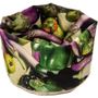 Platter and bowls - Fabric basket printed Eggplant - MARON BOUILLIE