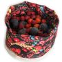 Outdoor decorative accessories - Fabric basket printed Red Berries - MARON BOUILLIE