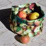 Platter and bowls - Fabric Basket printed Apples - MARON BOUILLIE