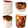 Platter and bowls - Fabric baskets printed Tomatoes - MARON BOUILLIE