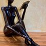 Sculptures, statuettes et miniatures - Lectrices ou étirement bronze série 45 bronze recyclé à la cire perdue - RECYCLAGE DESIGN RÉANIMATEUR D'OBJETS R & D