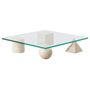 Tables basses - Geometric Travertine Coffee Table - CHAPPAL.CO