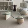 Tables basses - Medusa Travertine Coffee Table - CHAPPAL.CO