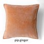 Fabric cushions - PIP 70/70 cm stonewashed velvet cushion - ML FABRICS